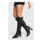 Block Heel Knee High Boots (Sizes 3, 6 & 7)