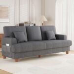 Blue Elephant 3 Seater Corduroy Grey Sofa
