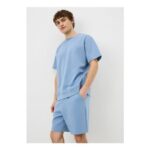 Blue Elevated Co-Ord T-Shirt – Cotton Blend