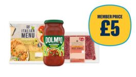 Bolognese Meal Deal: Mince Sauce Spaghetti (Co-op members / £5.50 non-members)