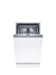 Bosch Series 4 SPV4EMX17G Fully Integrated 45cm Slimline Dishwasher with SpeedPerfect & EfficientDry, Silver – With Code