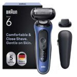 Braun Series 6 Electric Shaver, Up to 60 min, Precision Trimmer Attachment, Cordless, Wet & Dry Razor for Men, 62-B1200S, Blue w/code