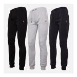 Brave Soul Mens Clinton Three-Pack Joggers – Black, Grey and Navy