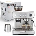 Breville Barista Max Espresso Machine Latte & Cappuccino Coffee Maker with Integrated Bean Grinder & Steam Wand