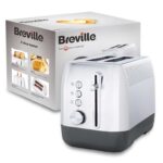 Breville Edge Deep Chassis 2 Slice Toaster Toasts All the Way to the Top Brushed Stainless Steel VTT981