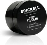 Brickell Mens Restoring Eye Cream for Men, Natural and Organic Anti Aging Eye Balm To Reduce Puffiness, Wrinkles, Dark Circles, Crows Feet and Under Eye Bags, 15 mL, Unscented