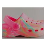 Bright Pink Marble Standard Fit (F) Comfort Clogs