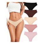 Briyat Brazilian Knickers for Women 5 Pack Multicolour Size M