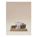 Brown Highland Cow Wooden Sign