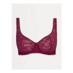 Burgundy Lace Non-Padded Bra
