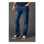 Burton Blue Wash Stretch Straight Fit Jeans – Light Wash