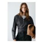 Buttoned Knit Sweater