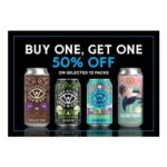 Buy One Selected 12-Pack and Get a Second for 50% Off.