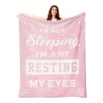 CECOMBINE Funny Printed Flannel Blanket – Pink, 130 X 150cm