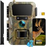 CEYOMUR 4G LTE Cellular Wildlife Camera, 2K Trail Camera with SIM Card