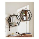 CHOEZON Hexagon Floating Shelves – Gaming, Honeycomb Design