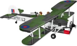 COBI Fairey Swordfish, 1:32 Scale, Building Bricks Set, Pad Printed, 806 Pieces, 2 figures, Mark XII Torpedo, Display Stand