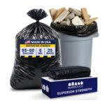 CON55X6 Trash Bags, 55-60 Gal, 6 Mil, 36×58, 25 Ct