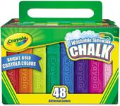 CRAYOLA Washable Sidewalk Chalk (48ct), Bright and Bold Colours