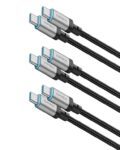 CUKTECH 240W 1.5M USB-C Charging Cable 3-Pack with Kevlar reinforcement ( Xiaomi Ecosystem / Black or White ) CUKTECH Direct/FBA