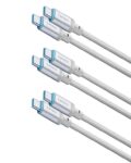 CUKTECH 240W USB-C Cable 3-Pack, 1.5m, 48V/5A PD3.1, 480Mbps Data Transfer, Kevlar Reinforced Braided White/black CUKTECH Direct /FBA