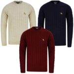 Cable Knit Crew Neck Jumpers with Code (3 colours available)