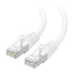 Cable Matters 10Gbps Snagless Cat6A Ethernet Cable, 10ft, White, Shielded
