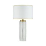 Cadance Clear Glass Table Lamp – White