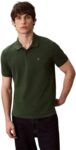 Calvin Klein Mens Short Sleeve Monogram Pique Cotton Polo Shirt – S