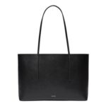Calvin Klein Womens Foil Logo Tote with Detachable Bag, Black