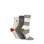 Caroline Gardner Bamboo Ribbed Lightweight Socks – 3 Pairs