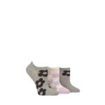 Caroline Gardner Womens Patterned Trainer Socks – 3 Pairs