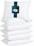 Casa Platino Pillows 6 Pack Standard Size, (White) Hotel Quality Pillows, Brushed Fabric, Bed Pillow for Back, Stomach or Side Sleepers – 20 x 26 inch / 50 x 66 cm