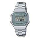 Casio Vintage Green Dial Stainless Steel Bracelet Mens Watch, Free C&C
