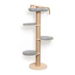 Cat Window Perch with Plush Bed and Scratching Posts
