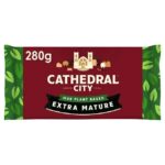 Cathedral City Plant Based Extra Mature Cheddar Cheese Flavour Vegan Block 280g – Instore Cromwell Road London