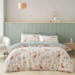 Catherine Lansfield Enchanted Twilight Animals Reversible King Duvet Cover Set with Pillowcases Natural – Early Prime Deal