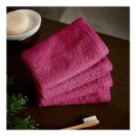 Catherine Lansfield Quick-Dry Cotton Face Cloths 30×30 Cm 4 Pack