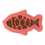 Catstages Fishie Fun Slow Feeder Cat Bowl Pink