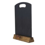 Chalkboards UK Handheld Table Top Blackboard with Plinth, Wood, Black, 31 x 21 x 4 cm