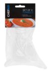 Chef Aid Set of 3 Funnels, White