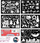 Christmas Decorations Winter Snowflakes Window Clings – Self-Adhesive 6 Sheets Stickers for Xmas Display Decoration