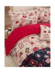 Christmas Jingle Stamp Brushed Cotton Duvet Set – Single – Free C&C
