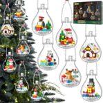 Christmas Ornament Building Set, Light-Up Hanging Decorations, 647 PCS