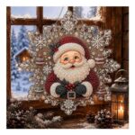 Christmas Pearl Diamond Art Hanging Ornament Kit, Paintings Wall Gift