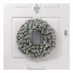 Christow Flocked Spruce Christmas Wreath, 60cm