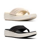 Clarks Ladies Drift Carmen Sandal black / cream instore Edinburgh