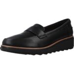 Clarks Sharon Ranch, Womens Penny Loafer Office Shoes, Black, Size 4.5