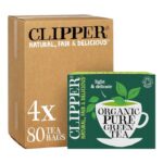 Clipper Organic Fairtrade Pure Green Tea 4×80 Teabags – £11.40 S&S