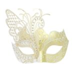 Coddsmz Venetian Butterfly Masquerade Mask, Gold-2, One Size
